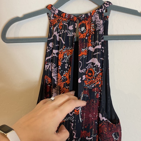 A.L.C. Bardot Maxi Floral Metallic Dress - Picture 5 of 10